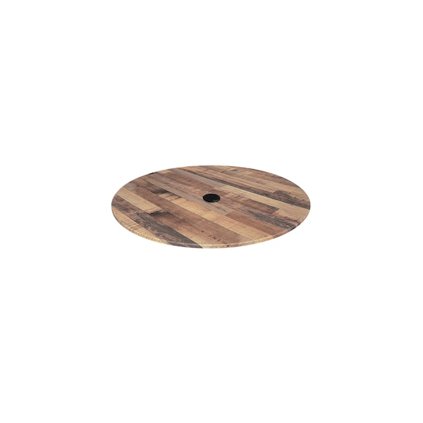 Holland Bar Stool Co 32 Diameter Rustic, IndoorOutdoor AllSeason EuroSlim Table Top with Umbrella Hole by the Co ODS32RRusticU - main